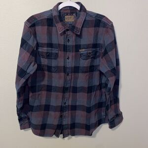 Orvis Men’s Flannel Shirt Gray/Red Plaid